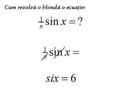 Cum poti rezolva o o ecuatie daca nu stii matematica: 1/n * sin(x) = ? six = 6